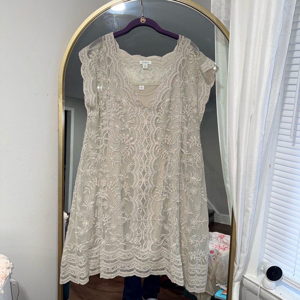 Sundance Cream Lace Mini Dress